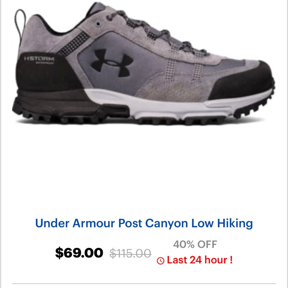 Under Armour Post Canyon Mid Level Hiker Mens Size 13